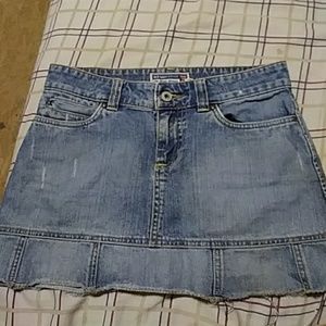(SOLD)Distressed Jean skirt